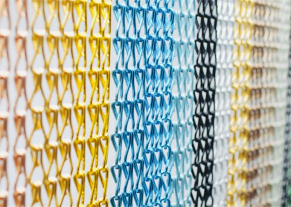 Cortina decorativa 3x3 da mosca do elo de corrente da porta do metal de Mesh Shower SUS304