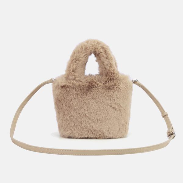 Fashion Winter Warm Plush Tote Bags For Women Shoulder Crossbody Bags Trend Designer Fluffy Faux Fur Handbags and Purses