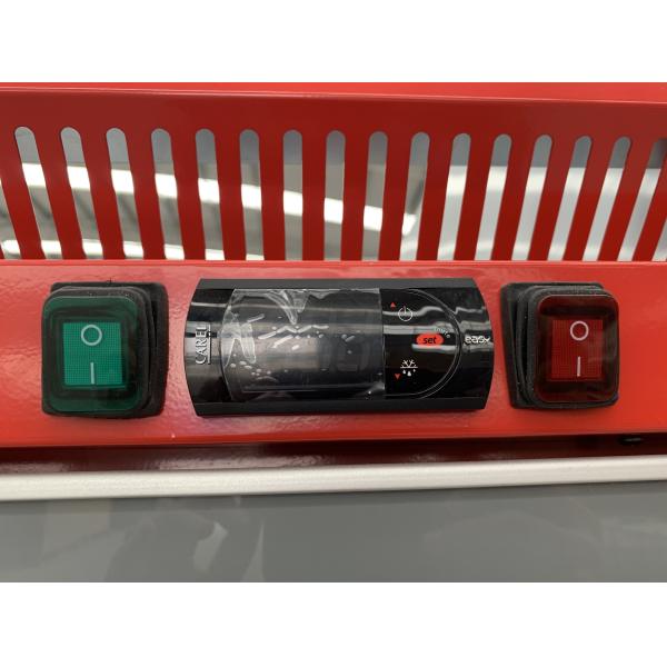 Красный 4 стеклянный охладитель дисплея напитка двери R290 с компрессором SECOP