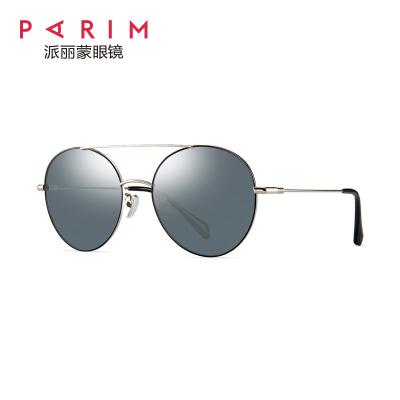 Grey Blue Gold Designer Polarized Sunglasses , Metal Polarized Sunglasses Durable