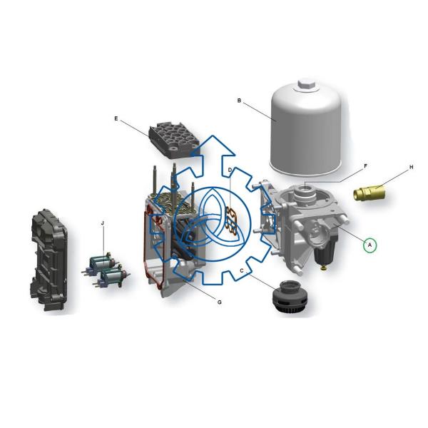 9325109672 9325100090 Steel WABCO Air Dryer Gray Color APU