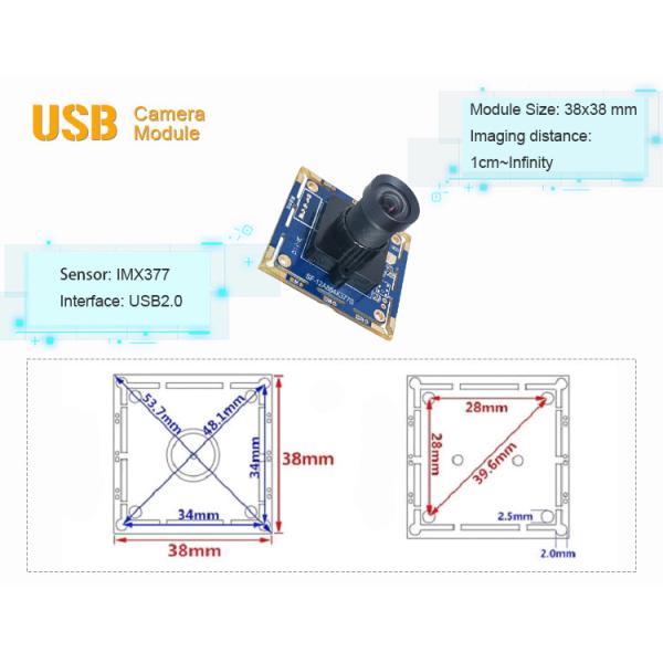 Sony IMX377 CMOS Image Sensor Pcb Board Модуль камеры USB 38 мм х 38 мм