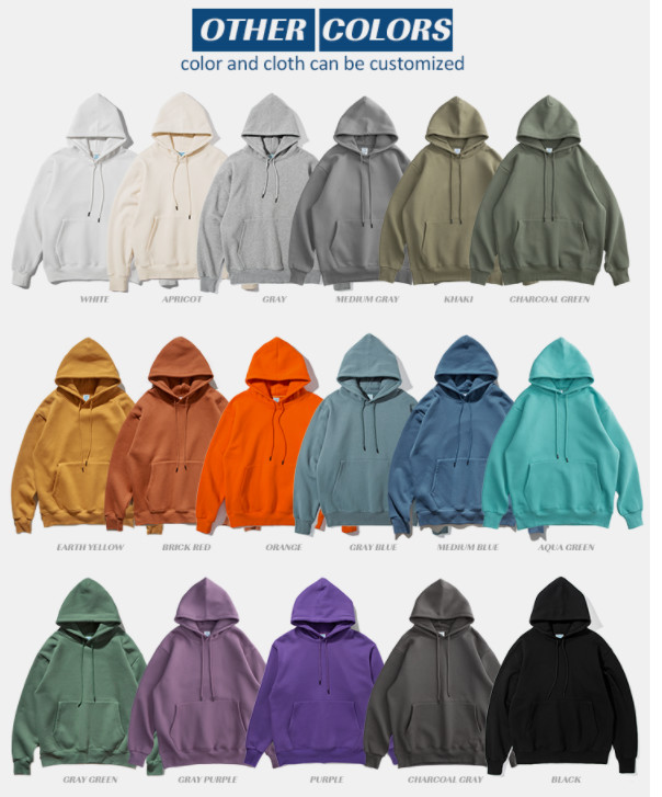 100% хлопок упрощает Hoodie пуловера ватки представления Unisex Hoodies равнины слишком большой микро- для женщин