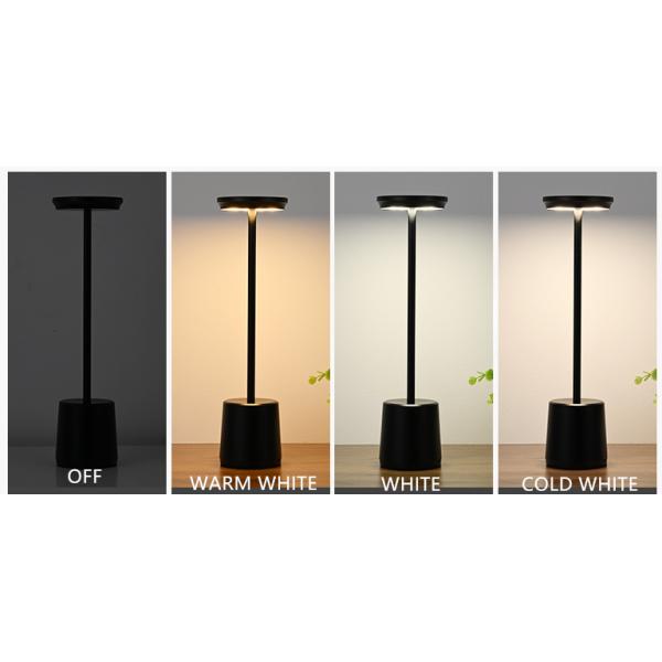 Gold Silver Black Aluminium LED Cordless Restaurant Table Lamp with 180LM Luminous Flux