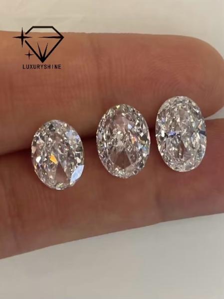 VVS Lab Grown Diamond D-F Color White Oval Excellent Cut 0.1-10CT with IGI Certificate 3EX Cut Stones
