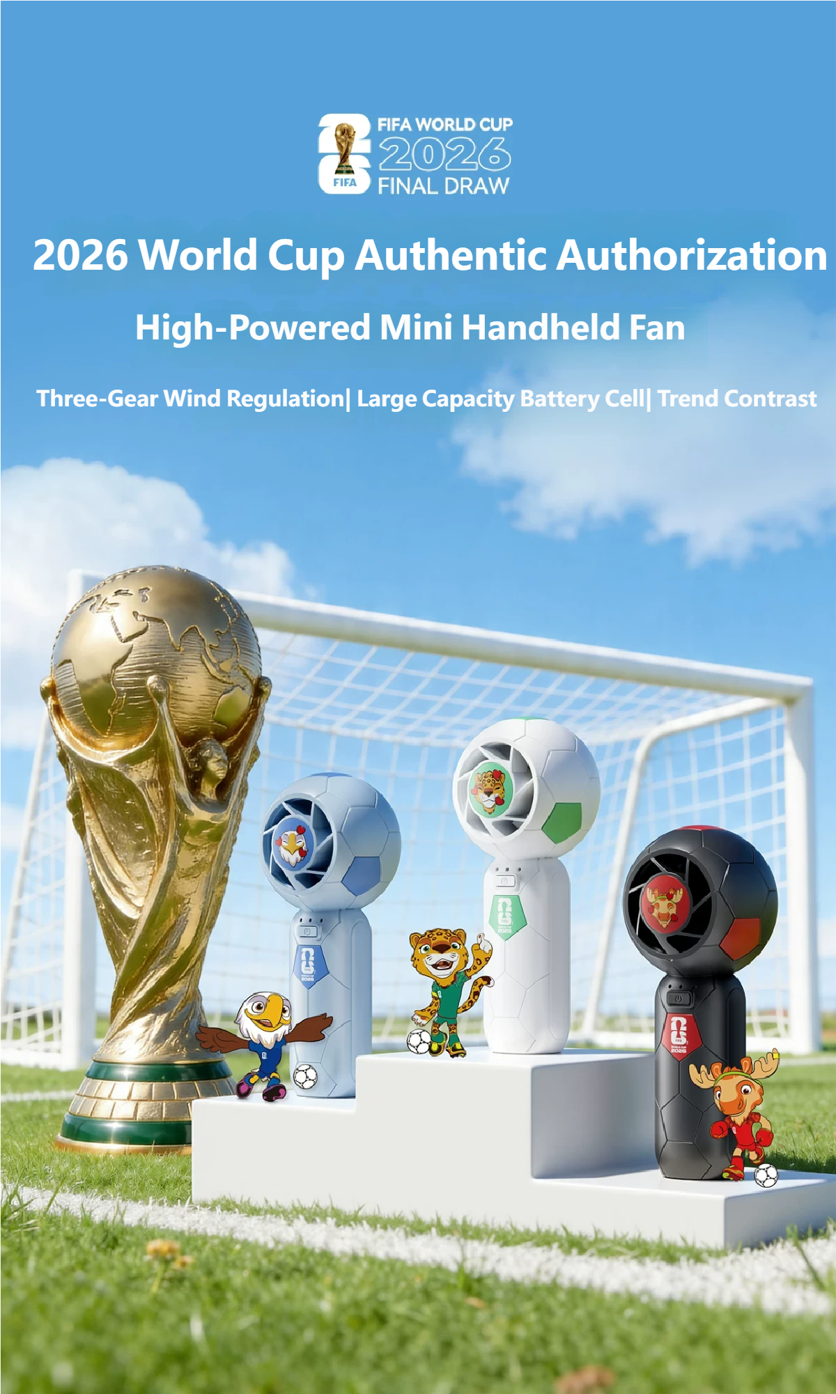 2026 World Cup Commemorative Handheld Mini Fan FIFA Product World Cup Souvenir