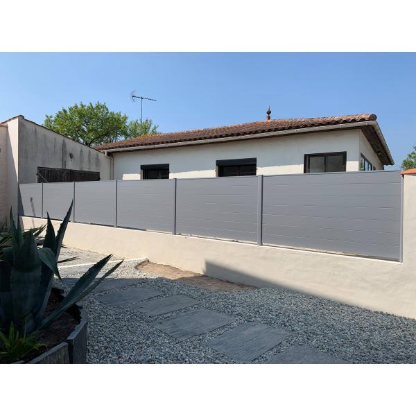 Individual Panel Size 4'*7' Aluminium Horizontal Slat Fencing Low Maintenance And Customizable