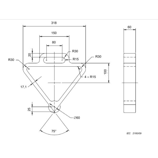 IEC60601-2-52, herramienta de la cuña | Herramienta del cilindro | Herramienta del cono | Cojín de cargamento