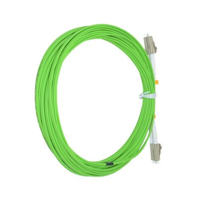 Cabo de remendo multimodo Lc da fibra da trança ao PVC do duplex 2,0 do Lc OM5 50 / 125um 7M