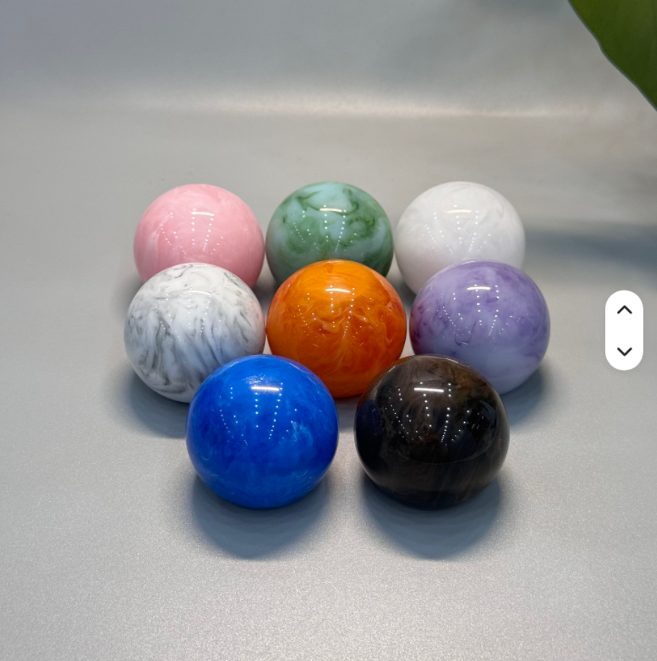 Marble-patterned spherical resin perfume cap, FEA15 customizable perfume cap
