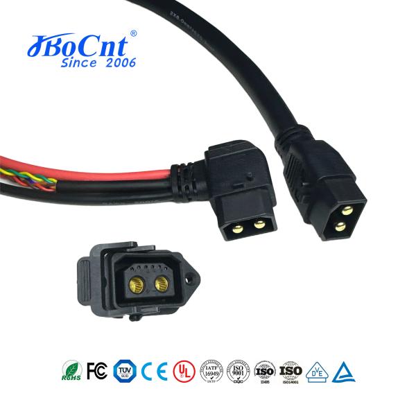 2+6 pin 80A self-locking electric vehicle charging plug 8-cell battery charging connector