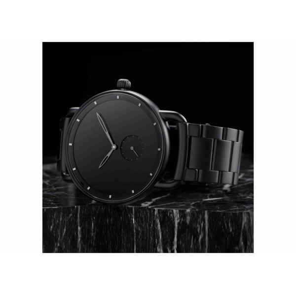 All black chain band mens stainless steel watches private label watch