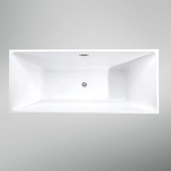 Rectangular PMMA Acrylic Freestanding Bathtub Loading Quantities 80units or 180units