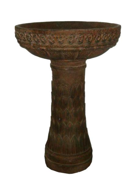 Contemporary Large Bird Bath Bowl With Antique / Ice - Cream Color