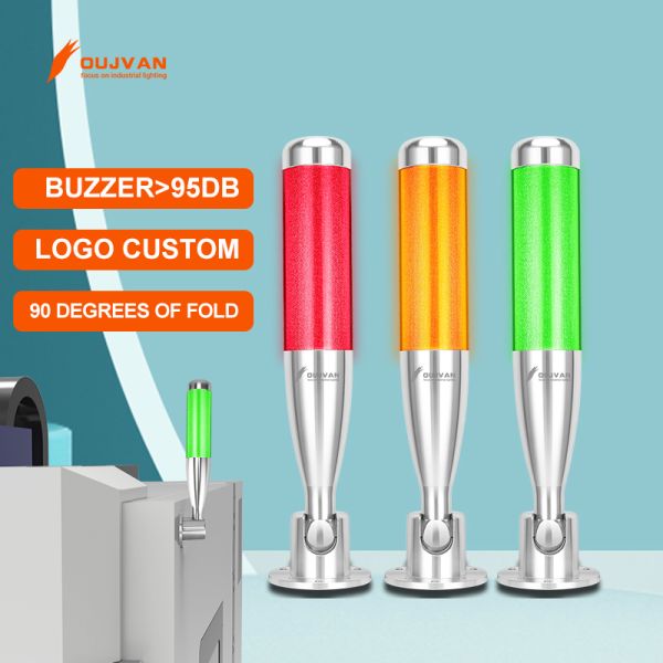 High Bright 50000H LED Warning Light 90° Adjustable Base With Free Laser Logo For Machinery Alarm System
