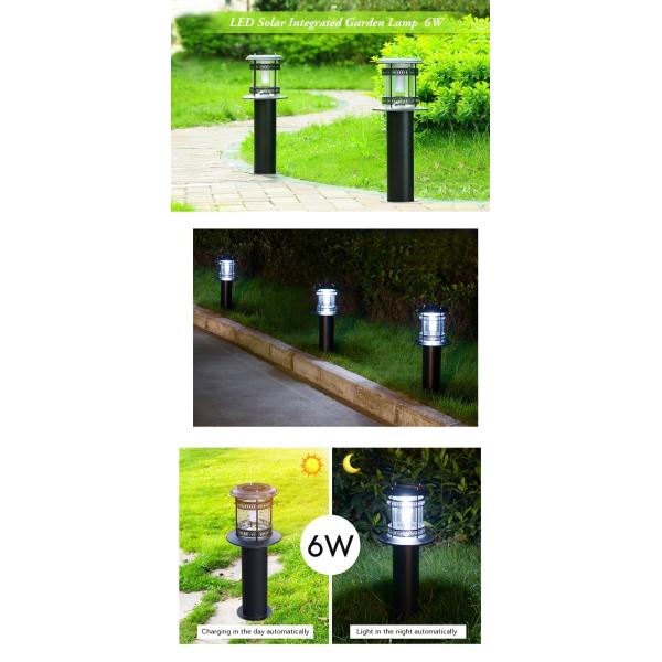Света сада 6 ватт водоустойчивые, солнечная приведенная в действие лампа открытого сада ИП65