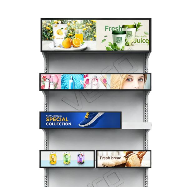 MJK Stretch Monitor 28.6 Inch LCD Display Digital Signage Shelf Talker Supermarket Advertising Screen SDK Elevator Subway