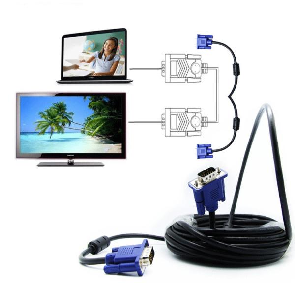Retail Wholesale VGA/SVGA HDB15 1.5M VGA Cable Male To Male Cable For Computer Projector