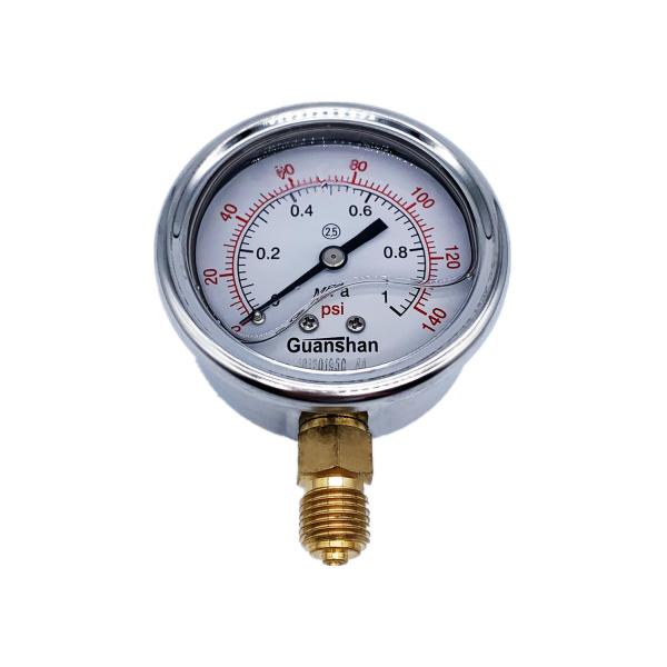 63 mm 2.5'' Drilling Apparatus Shockproof Stainless Steel Pressure Gauge