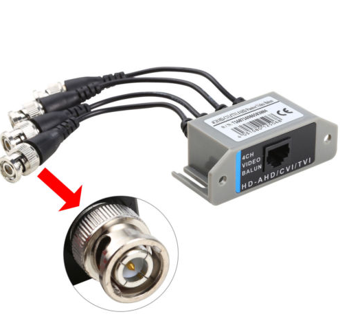 - 4CH HD Passive Video Balun Transceiver BNC To UTP RJ45 CCTV Via Twisted Pairs