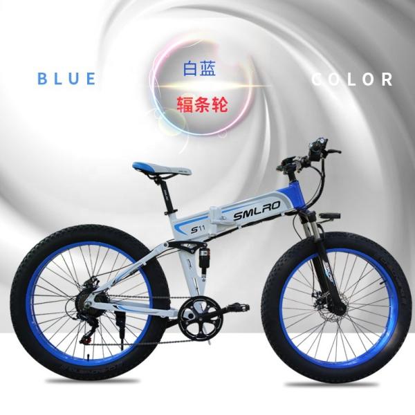48v 10AH Fat Tire Electric Bike , Foldable Electric Bicycle With Hidden Battery