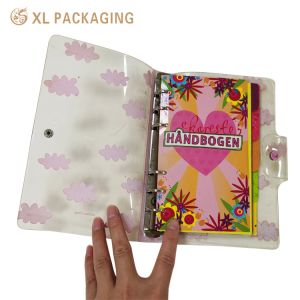 Custom PVC 6-Ring Loose-Leaf Binder Notebook with Flexible Waterproof Cover and
