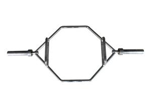 1.42m Silver Gym Weight Lifting Hex Olympic Barbell Bar With Knurled Handles