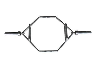 1.42m Silver Gym Weight Lifting Hex Olympic Barbell Bar With Knurled Handles