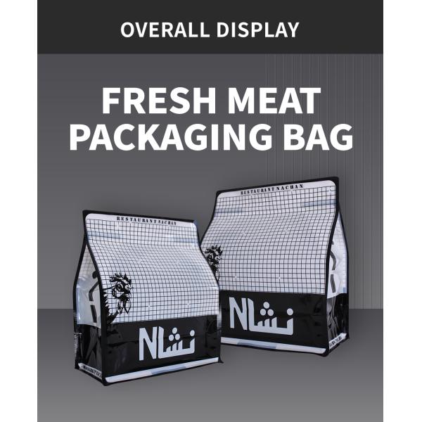 Gravure Printing Food Grade Stand Up Packaging Bag Laminated Zipper For Fresh Meat