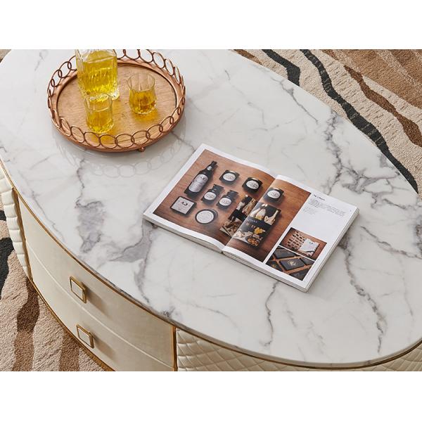 1.4m подгонянный журнальный стол вокруг Matted мраморной верхней части