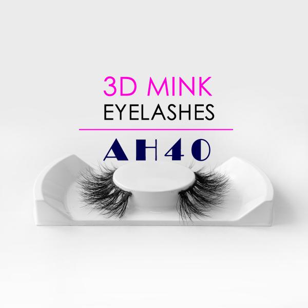 3D Mink Fur Eyelashes Soft Cotton Band Customized Thickness 8 - 27mm Length