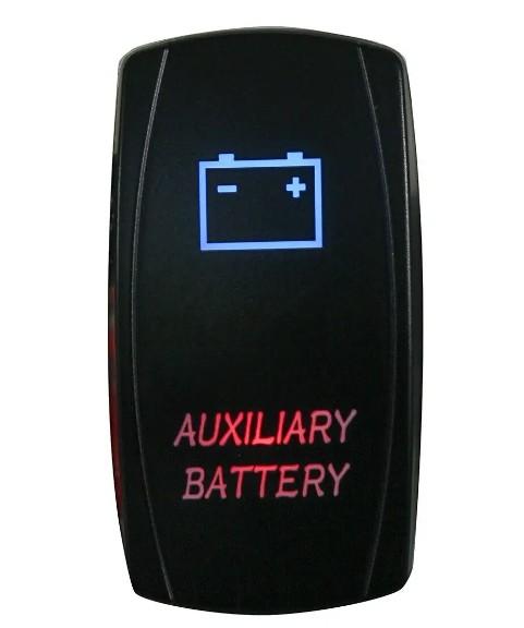 Automotive IP67 12 Volt Mini Rocker Switch Blue Led 5 Pin Driving Lights