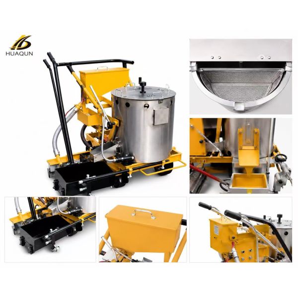 Hand Push Thermoplastic Road Marking Machine Screed Type Road Line Marking Equipment