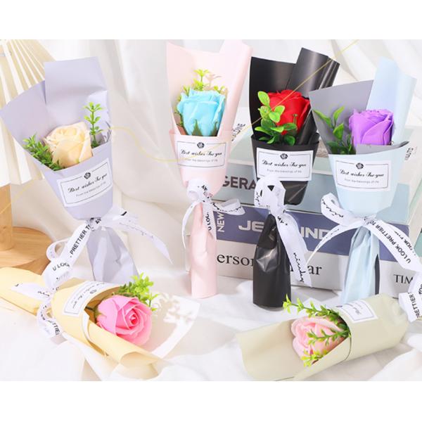 Valentine's Day and Christmas gift, single lace rose soap flower, artificial flower, fresh and small souvenir mini bouquet