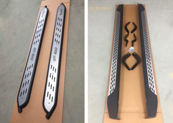 Black And Silver Vehicle Running Boards For 2015 2018 Nissan Navara Pick Up Factories