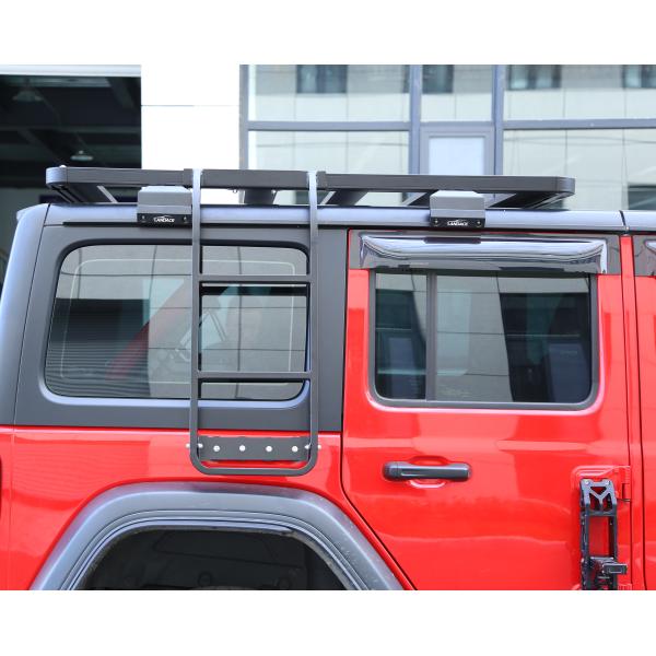 Q235-8 Double Sided Aluminium Extension Ladder 4 Runner Side Ladder Car Roof Ladder 2018