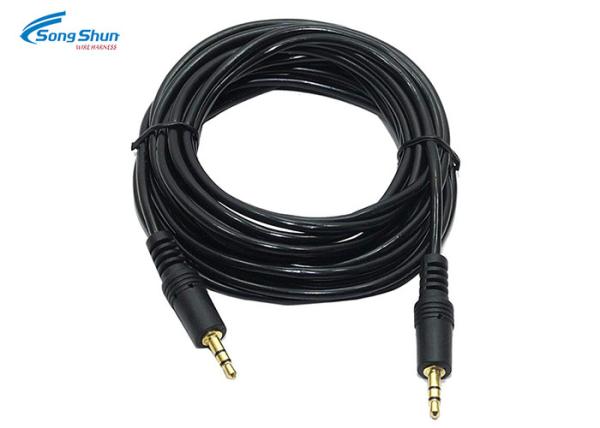 Custom 3.5 Mm Audio Wire Car Aux Cord For Stereo Headphone Headset 7/0.16 Bare Copper