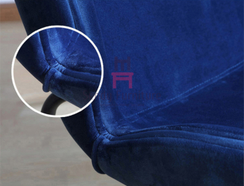 Красное голубое кресло для отдыха жука бархата, стулья столовой с ногами металла 