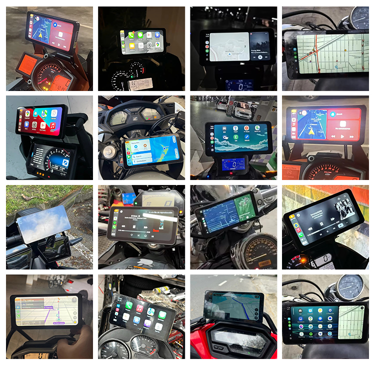 6.3 дюймовый GPS завод IP67 водонепроницаемый Android Авто Carplay сенсорный экран Монитор Мотоцикл портативное навигационное устройство