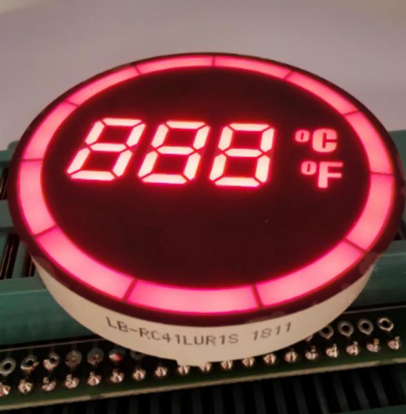 Controlador de pantalla de temperatura LED de 7 segmentos de ánodo común redondo, Uso: Interior, Exterior, Semi-exterior