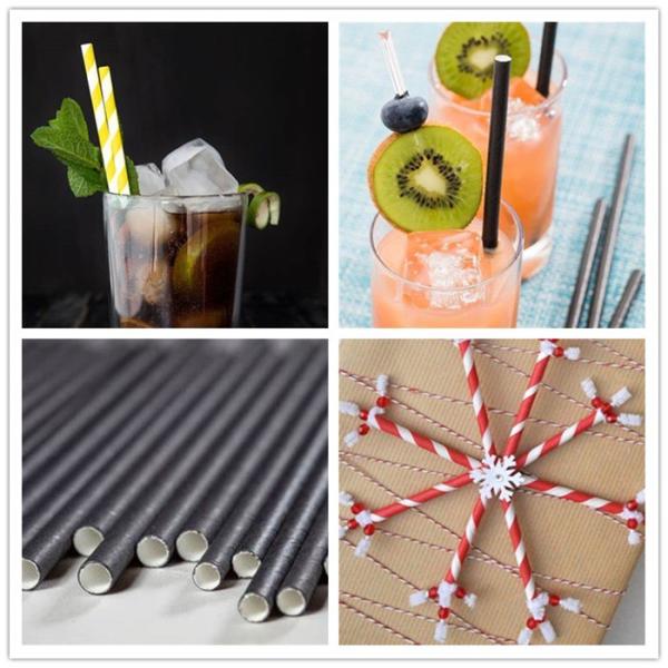 Food Safe Waterproof Black Drinking Straw Paper In Roll 60g 120g