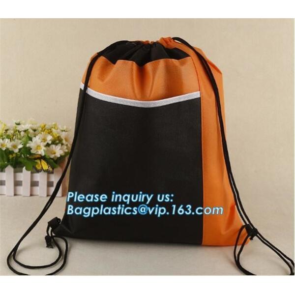 Custom made printed non woven fabric drawstring shoe dust carrier bag with logo/wholesale nonwoven cheap carry travel sh