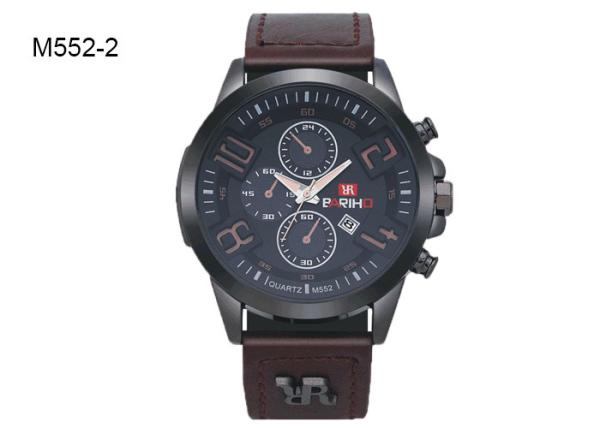 Chronograph Date Men's Quartz Watch  Stainless Steel Case Back Casual Watch M552