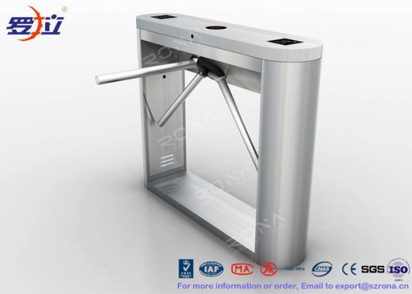 304 Stainless Steel Pedestrian Turnstile Gate Solution For Fingerprint Reader / Face Reader