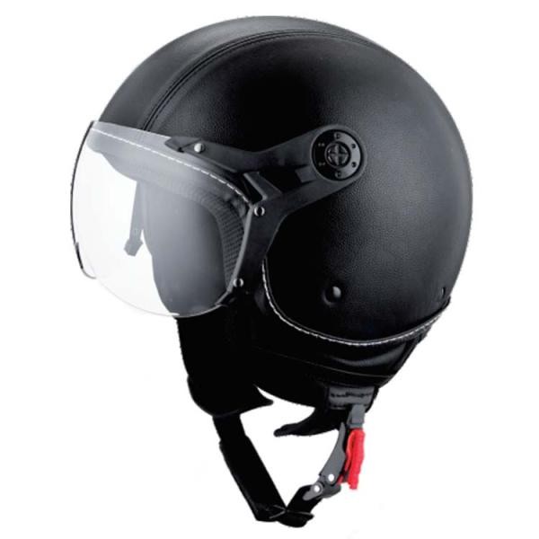 Custom Vintage Retro Leather Motorcycle Helmet ECE 22.06 with High Density EPS Liner