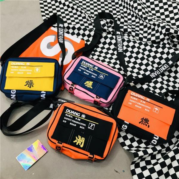 New men's and women's polyester waterproof shoulder bag slung personality street fashion bag