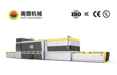 AOTU Machinery Factory direct Forced Convection type Flat and Bent Glass Tempering Machine(Curved by Soft Rollers)
