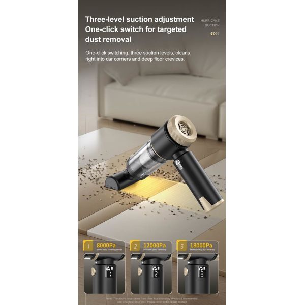 High Power Portable Car Vacuum Cleaner Cordless With Brushless Motor