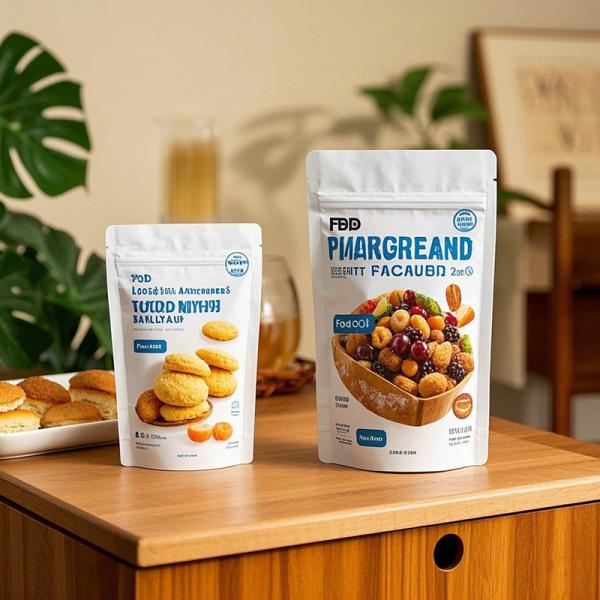 Food Packaging Bags - FDA Approved Stand Up Pouches with Ziplock & Custom Printing for Snacks, Coffee, Bakery 