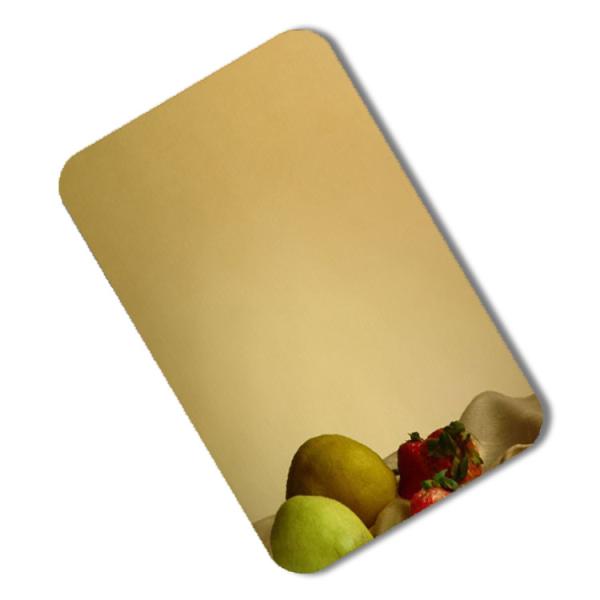 316 316L Mirror Finish Stainless Steel Sheet PVD Gold Color  0.3 - 3mm